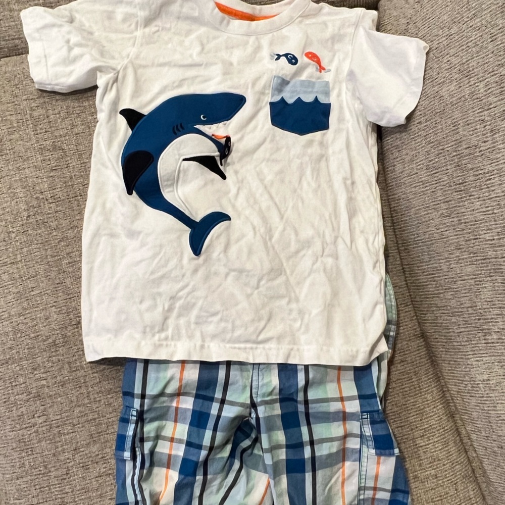 Boys Gymboree shark outfit
